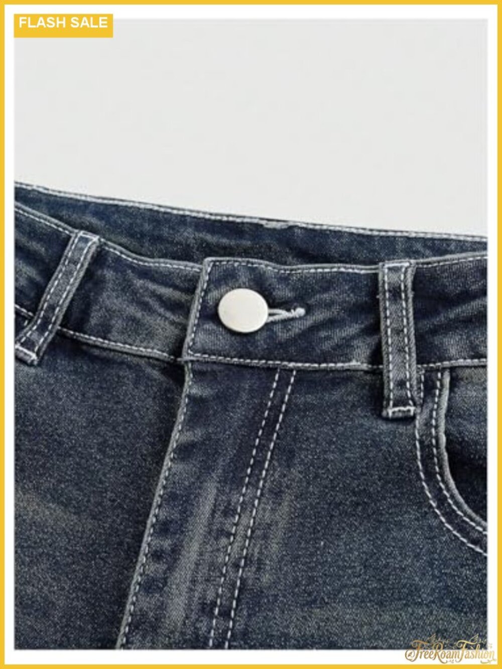 High Stretch Embroidered Flared Bell Bottom Jeans Mid Rise Y2K - Picture 2 of 5